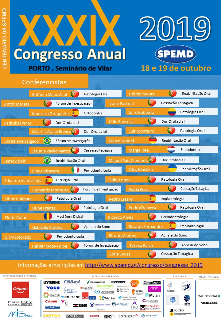 Oradores XXXIX Congresso Anual da SPEMD